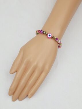 3 FOR $15 🧡 Handmade Clay Bead Multi Color Bracelet